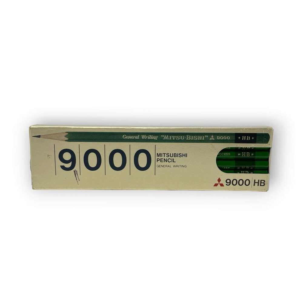 Mitsubishi Pencil 9000 HB 12 Pencils Animation Drawing Made In Japan Open Box